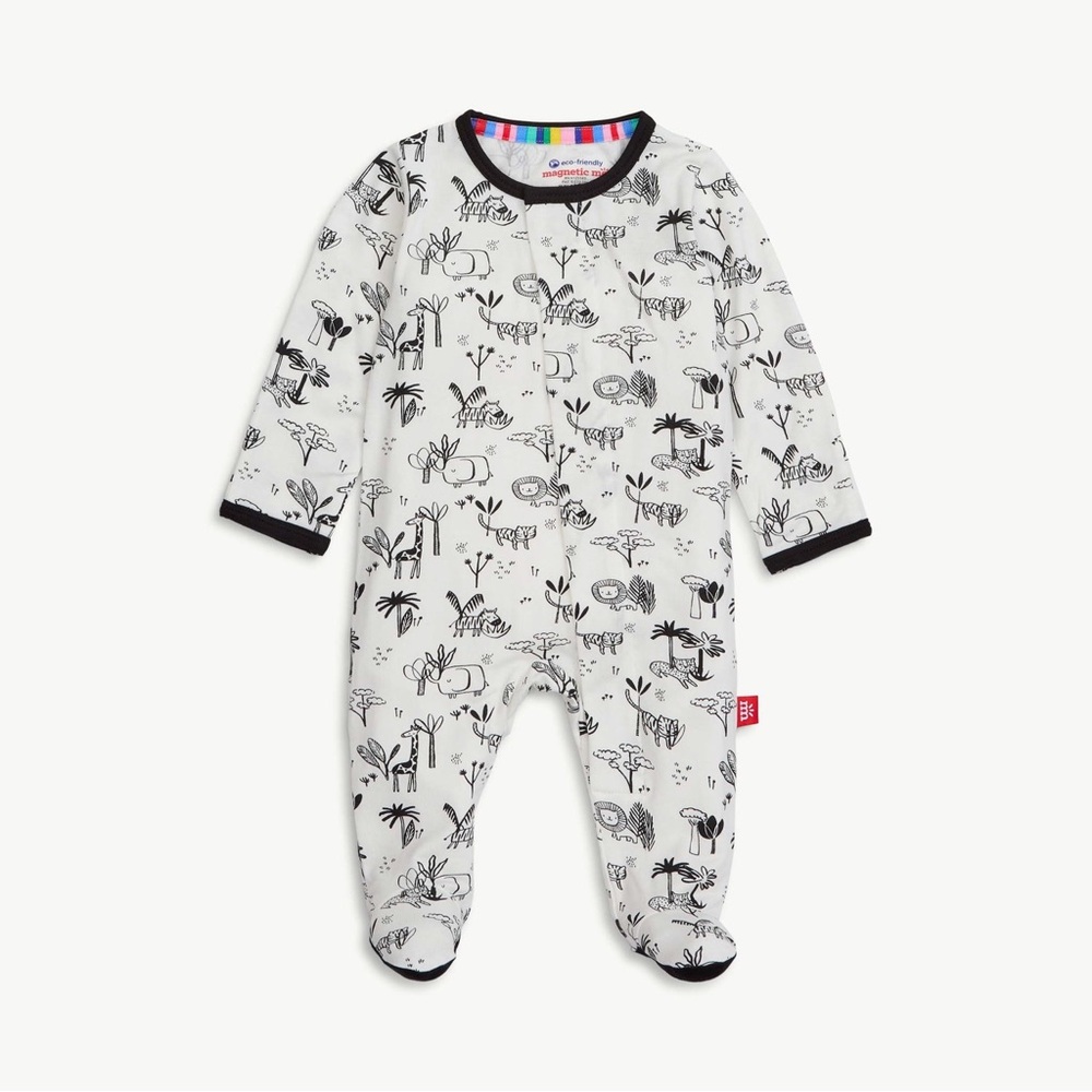 Magnetic Me Animal Safari Footie Boys 0-3M Girls Modal Lions Elephants Sleeper - Picture 6 of 7